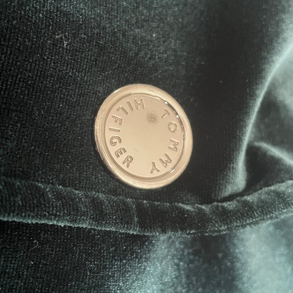 Tommy Hilfiger Emerald Green One Button Blazer with Shoulder Pads & Pockets sz 6 - Picture 6 of 7